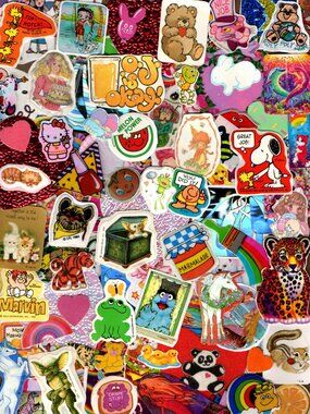 Sticker Grab Bag! 10 Random Authentic Vintage Stickers! Mystery Blind Pack!